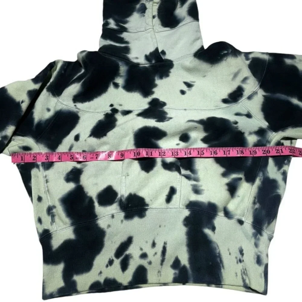 Chamion Reverse Multicolor Tie-Dye Cropped Hoodie Medium - Picture 4 of 6